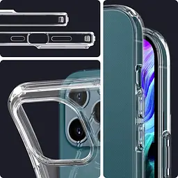 Оригінальний протиударний чохол Spigen Liquid Crystal для Iphone 12/12 Pro Crystal Clear ACS01517 - мініатюра 8