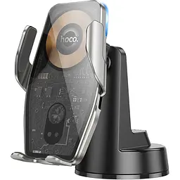 Автотримач із бездротовою зарядкою Hoco HW27 Traveler Black Metal Gray [151326]