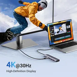 USB-концентратор UGREEN USB C, багатофункціональний USB-концентратор Revodok 7-в-1 для ноутбуків, 4K HDMI на USB-C, 100 Вт PD - мініатюра 5