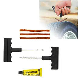 Ремкомплект для шин Tubeless Tire Repair Kit, набір для ремонту безкамерних шин, з клеєм і жгутами - мініатюра 2
