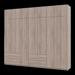 Розпашна Шафа для одягу Doros Лукас Дуб сонома 3+4 ДСП 280х50х240 (42005119)