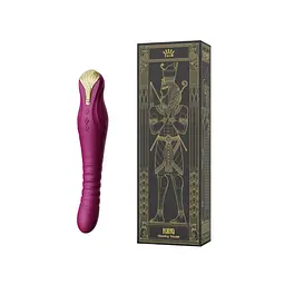 Смартвібратор-пульсатор Zalo - King Velvet Purple, кристал Swarovski - мініатюра 10