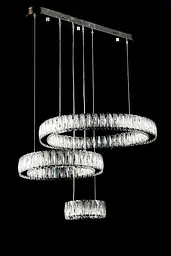 Світлодіодна люстра Splendid Ray L50804L/600+400+200/3 LED (CH) з кришталем, хром, 100 Вт, з пультом і димером - мініатюра 2