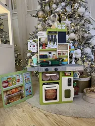 Велика дитяча ігрова кухня з підсвіткою та парою Кухонний ігровий набір з духовкою, плитою та аксесуарами 66 деталей - мініатюра 3