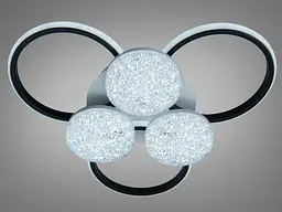 Стельова LED-люстра Dia 2562WH+BK DIMMER — біло-чорна, 82 Вт, 60 см - мініатюра 4