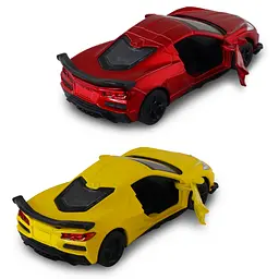 Автомодель TechnoDrive Chevrolet Corvette C8 Z06, 2024 (жовтий, червоний) (250310) - мініатюра 7