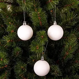 Набір ялинкових куль Mica Decorations білі 6 см 27 шт. (1170791) - мініатюра 2