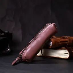 Стильна жіноча шкіряна ключниця Grande Pelle 16791 пудровий - мініатюра 8