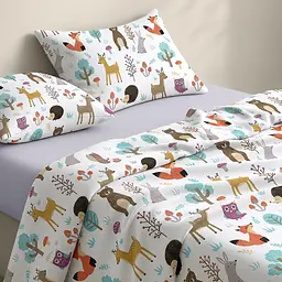 Дитяча постільна білизна фланель в ліжечко ANIMALS MUSHROOMS CS1 COSAS (2200000003232) - мініатюра 2