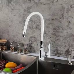 Змішувач для кухні Frap F4458 білий/хром - мініатюра 2