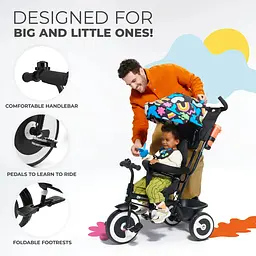 Триколісний велосипед Kinderkraft Aston Happy Shapes (KRASTO00HAP0000) - мініатюра 9