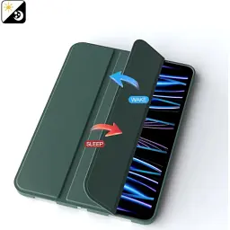 Чохол до планшета BeCover Tri Fold Soft TPU Silicone Apple iPad Pro 11" M4 2024 Dark Green (711746) - мініатюра 4
