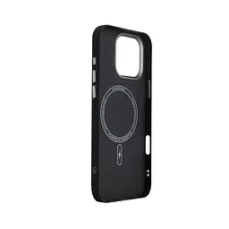 Карбоновый чехол для Apple iPhone 16 Pro Max, LikeCarbon2 MagCase, черный, тонкий защитный чехол-панель из поликарбоната с магнитами N52, MagSafe, противоударный, совместим с беспроводной зарядкой, приподнятые края для защиты камеры, ArmorStandart (ARM88382) - мініатюра 4