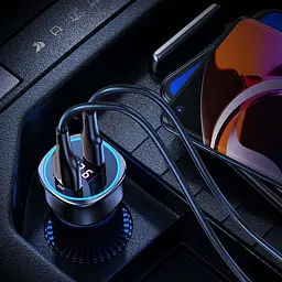 Адаптер автомобільний USAMS 95w Dual Ports Fast Car Charger US-CC146 C26 2 виходи - мініатюра 4