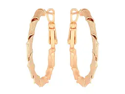 Сережки Xuping кільця M&L 18K (конго) "Декоративний візерунок" ø3см (325492)