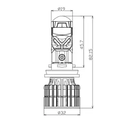 Світлодіодна лампа Decker GL-01 6K H11 Decker (НФ-00003159) - мініатюра 3