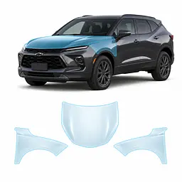 Антигравійна захисна бронеплівка за лекалами для Chevrolet Blazer III facelift 2023-2025 - капот і передні крила