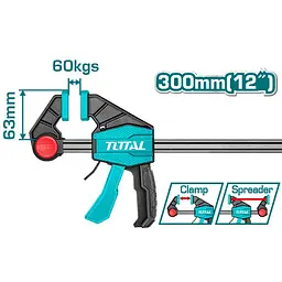 Струбцина Total THT1340602 швидкозажимна 63 х 300 мм 60 кг
