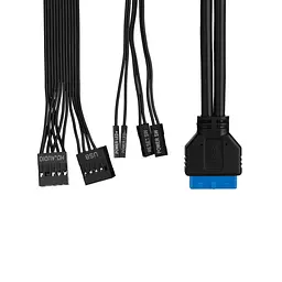 Корпус 2E Credo Metal V350B без БР 1xUSB3.0 1х USB 2.0 1xUSB Type-C 3x120мм VGA 350мм LCS ready mATX чорний - мініатюра 9