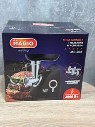 Електрична м'ясорубка Magio MG-264 з реверсом із насадкою для ковбас кухонна електром'ясорубка для фаршу 2000 вт Чорний - мініатюра 3