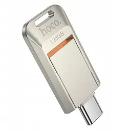 USB флеш накопичувач Hoco UD17 128GB Type-C металевий сріблястий - мініатюра 2