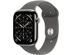 Смарт-годинник Apple Watch Series 11 GPS + Cellular 46mm Natural Tit. Case w. Stone Gray Sport Band - M/L (MFCX4)