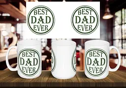 Чашка "Best dad ever" 425, Жовта