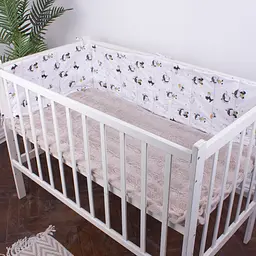 Борт в ліжечко MirSon Kids Time 18-0003 Pinokio захисний білий - мініатюра 2