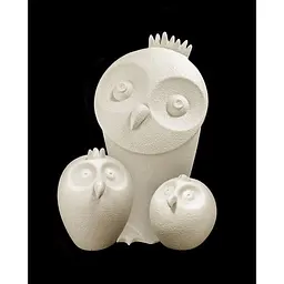 Статуетка Linea Sette Ceramiche N85/B Сова 13 см, бежева - мініатюра 3