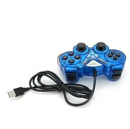 Геймпад джойстик Microkingdom 8600 DoubleShock USB Blue - мініатюра 3