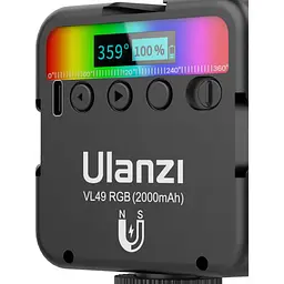 Накамерне світло Ulanzi VL49 RGB Black [75195] - мініатюра 6