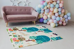 Дитячий двосторонній складаний килимок Poppet Весела жирафа і Загадковий ліс, 150х180 см (PP009-150) - мініатюра 8