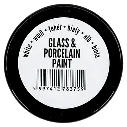 Фарба акрилова Glass and Porcelain, водна основа, Біла, 30 мл, Pentart (5997412783759) - мініатюра 2