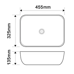 Умивальник накладний Mixxus Premium Diverse-0112 455x325x135 мм MP6540, Білий - мініатюра 8