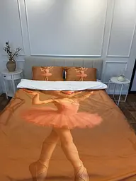 Постільна білизна 3D Ballerina Cappuccino полуторна мікросатин 150×215 см - мініатюра 8