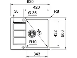 Кухонна мийка Franke Sirius 2 S2D 611-62 (143.0627.383) тектонайт сіра - мініатюра 2