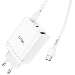 МЗП Hoco N33 Start PD35W (1USB-A/2C) + кабель Type-C to Type-C White - мініатюра 4