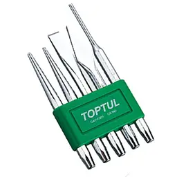 Комплект зубил та виколоток 5 шт. Toptul hoz0009030