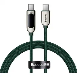 Кабель Baseus Display Fast Charging Data Cable Type-C to Type-C 100W 1m CATSK-B06 Green