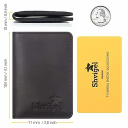 Шкіряна кредитница SHVIGEL 7,5х10,6 см acs0015256 - мініатюра 3