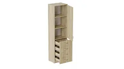 Пенал Анжело Ferrum-decor на 3 полиці з дверима та 4 ящиками 1900x500x380 ДСП Дуб Сонома 16 мм (FRD-104968) - мініатюра 3