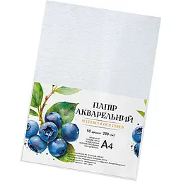 Папір для акварелі А4 Leader 772549, 200г/м2, 50 аркушів