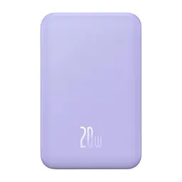 Зовнішній акумулятор бездротовий Baseus Magnetic Mini Wireless Fast Charge Power Bank 20000 mAh 20 W фіолетовий - мініатюра 2