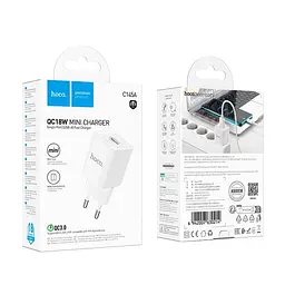 Адаптер мережевий HOCO Charm single port QC charger C145A |1USB, 3A, QC3.0| - мініатюра 2