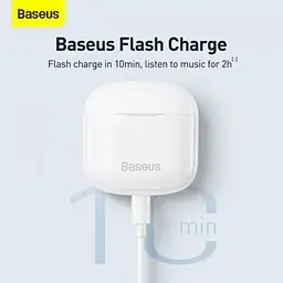 Навушники Baseus Bowie E3 Bluetooth білі - мініатюра 4