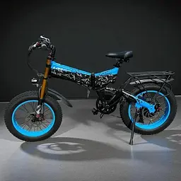 Електровелосипед Volto Lankeleisi X3000 Plus фетбайк 1000W 18Ah алюмінієвий синій - мініатюра 2