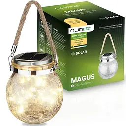Сонячна скляна підвісна куля Lumiled Magus
