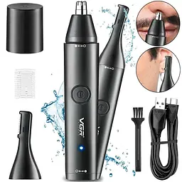 Тример VGR V613 універсальний 2 в 1 для носа вух та окантування з USB зарядкою вологозахистом - мініатюра 7