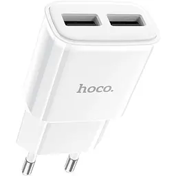 Мережевий зарядний пристрій Hoco C88A 2-USB White [112160] - мініатюра 2