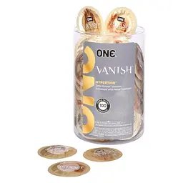 Набір презервативів ONE Vanish Hyperthin, 100 шт, ультратонкі, зі змазкою, паковання-тубус